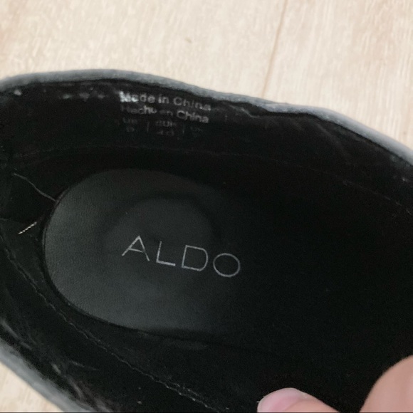 Aldo Gray Leather Wedge Booties - Picture 7 of 8